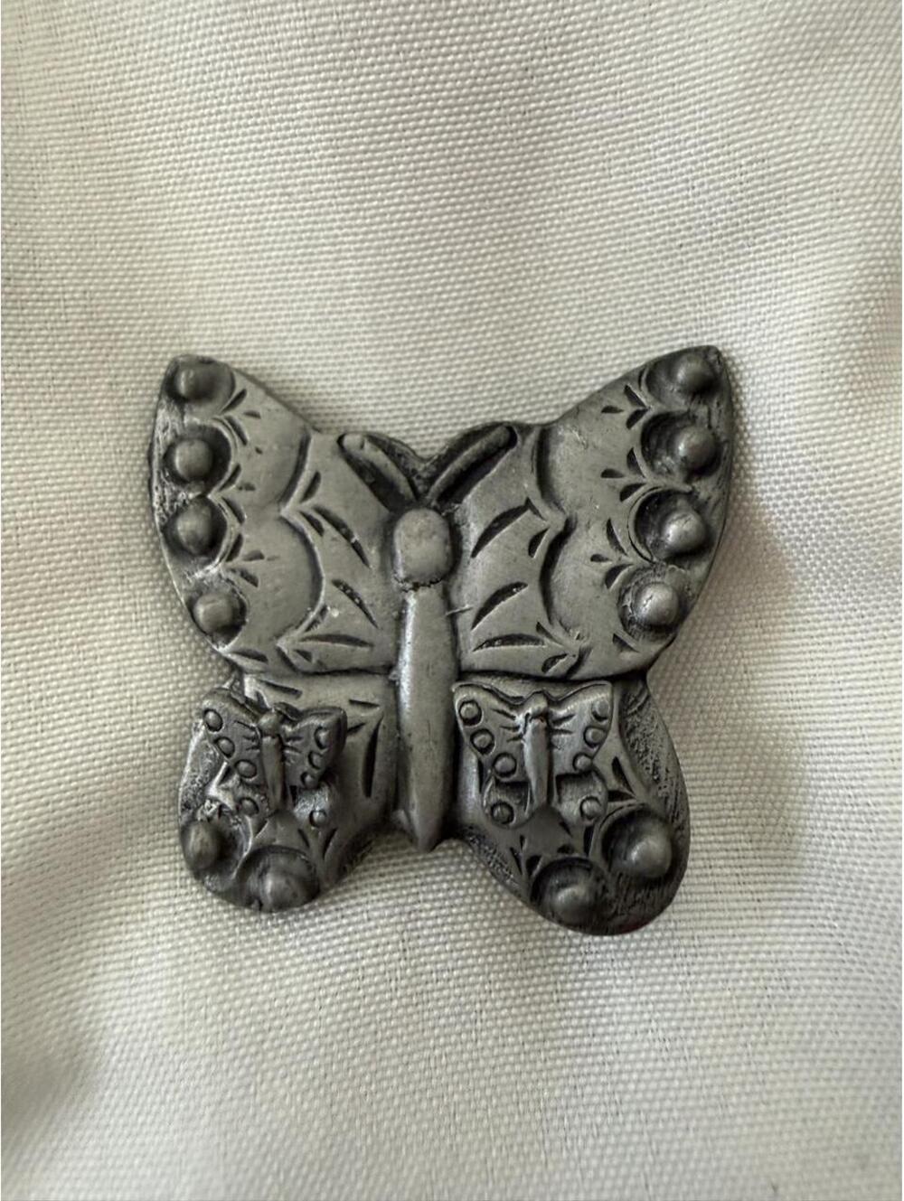 Vintage Butterfly Brooch & Stud Earrings Convertible 3 Piece Set